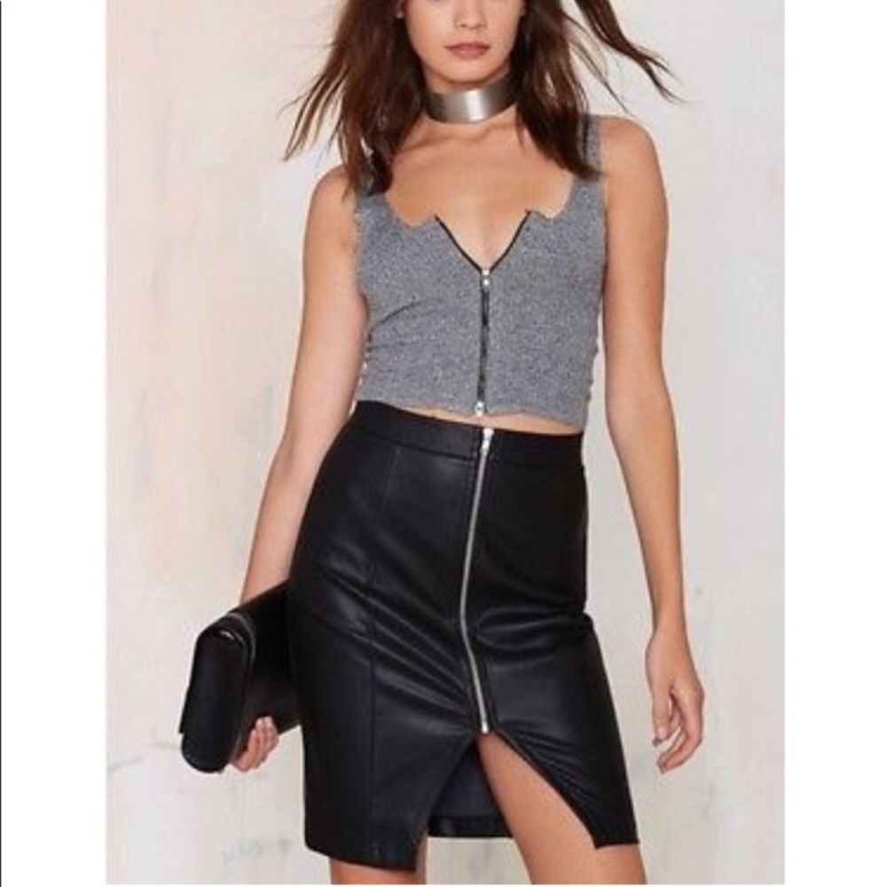 Nasty Gal - Faux Leather Pencil Skirt